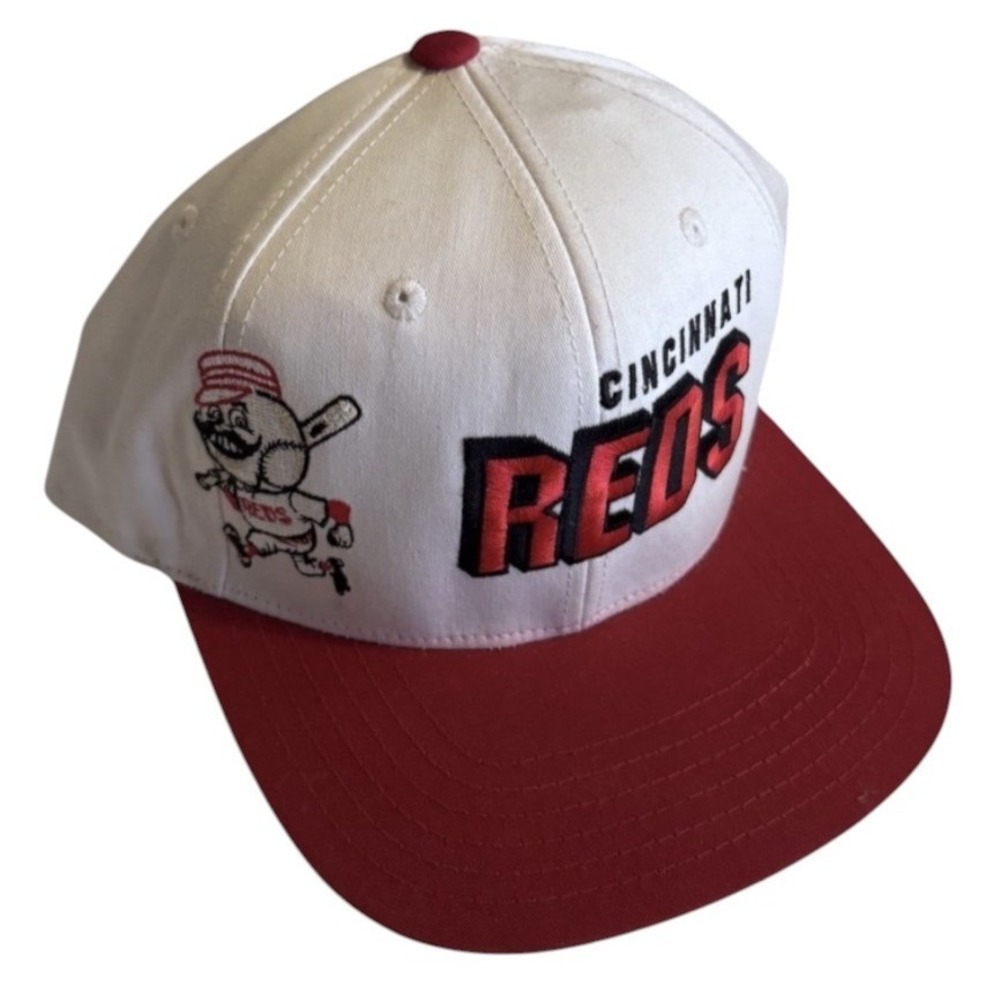 Cincinnati Reds American Needle VTG Hat OSFA White Red Snapback Cooperstown MLB